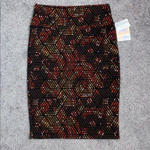 LuLaRoe multi-colored Cassie skirt size S NWT